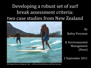 Developing a robust set of surf break assessment criteria: By