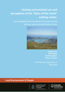 Existing and potential use and walking routes: