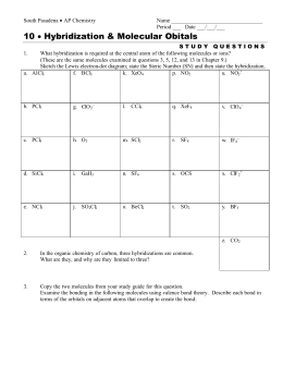 molecular geometry worksheet