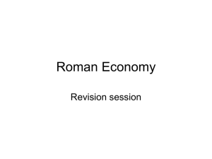 Roman Economy Revision session