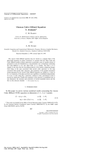 Viscous CahnHilliard Equation II. Analysis * Journal of Differential Equations  DE3097