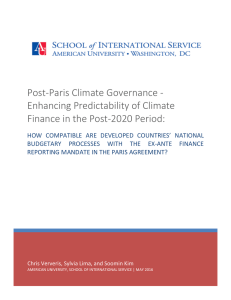 Post-Paris Climate Governance - Enhancing Predictability of Climate