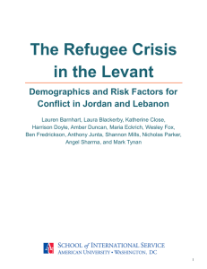 The Refugee Crisis in the Levant Demographics and Risk Factors for