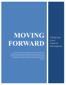 MOVING FORWARD  USAID and
