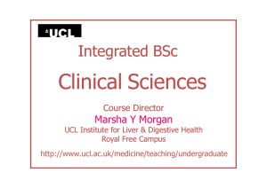 Clinical Sciences Integrated BSc Marsha Y Morgan Course Director
