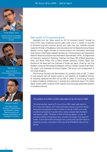Open summit: ICT for economic growth ITU T W 2009 — Special report