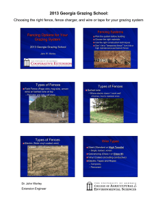 2013 Georgia Grazing School: Fencing Options for Your Grazing System