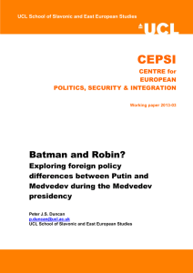 CEPSI  Batman and Robin? Exploring foreign policy