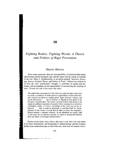 Fighting Bodies, Fighting Words: A Theory and Politics of Rape Prevention 18