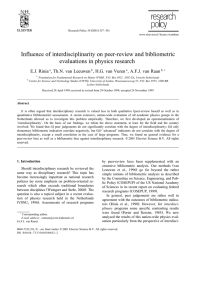 Influence of interdisciplinarity on peer-review and bibliometric evaluations in physics research