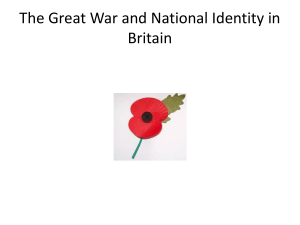 The Great War and National Identity in Britain