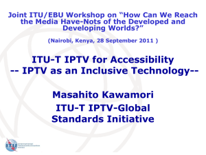Joint ITU/EBU Workshop on “How Can We Reach Developing Worlds?”