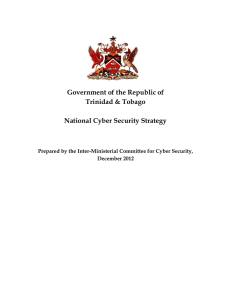 Government of the Republic of Trinidad &amp; Tobago  National Cyber Security Strategy