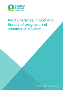 Adult Literacies in Scotland: Survey of progress and priorities 2010-2015