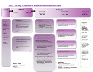 Adult Learning Statement of Ambition Implementation Plan  Outputs Outcomes