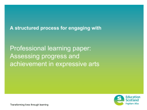 Professional learning paper: Assessing progress and achievement in expressive arts