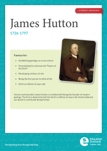 James  Hutton 1726-1797 Famous for: