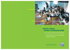 Connect a School, Connect a Community Toolkit Disseminating Low-Cost Computing Devices in Schools