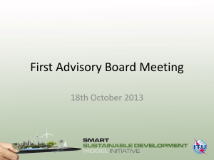 First Advisory Board Meeting 18th October 2013