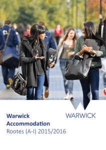 Warwick Accommodation Rootes (A-I) 2015/2016