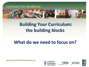 Building Your Curriculum: the building blocks