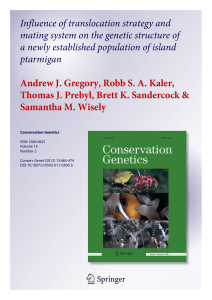 Influence of translocation strategy and a newly established population of island
