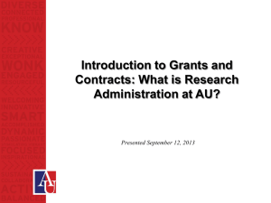 Introduction to Grants and Contracts: What is Research Administration at AU?