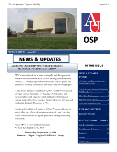OSP NEWS &amp; UPDATES IN THIS ISSUE