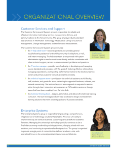 &gt; &gt; ORGANIZATIONAL.OVERVIEW Customer Services and Support