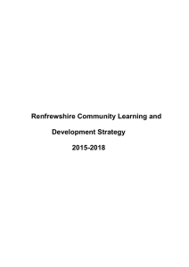 Renfrewshire Community Learning and Development Strategy 2015-2018