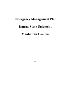 Emergency Management Plan Kansas State University Manhattan Campus