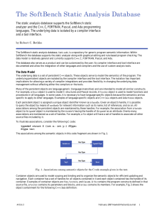 The SoftBench Static Analysis Database
