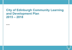 City of Edinburgh Community Learning and Development Plan 2015 – 2018