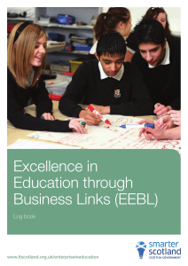 Excellence in Education through Business Links (EEBL) Log book