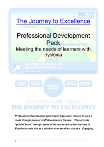 The Journey to Excellence  Professional Development Pack