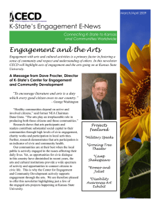 K-State’s Engagement E-News Engagement and the Arts Connecting K-State to Kansas
