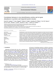 ﬁcation activity and nir-gene Correlations between in situ denitri