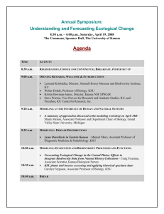 Agenda  Annual Symposium: Understanding and Forecasting Ecological Change