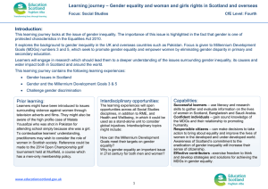 Learning journey – Gender equality and woman and girls rights... Introduction: