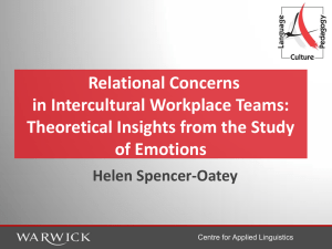 Relational Concerns in Intercultural Workplace Teams: Theoretical Insights from the Study of Emotions