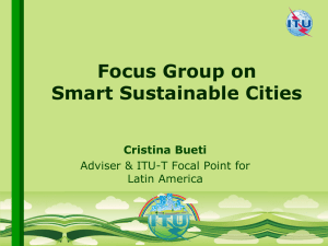 Focus Group on Smart Sustainable Cities Cristina Bueti