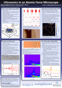 Ultrasonics in an Atomic Force Microscope Email: Atomic Force Microscopy (AFM)