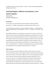 Teaching English in difficult circumstances: a new research agenda  Introduction