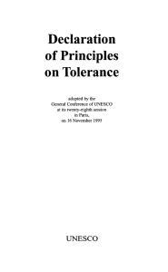 Declaration of Principles on Tolerance