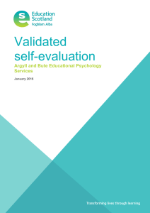Validated self-evaluation Argyll and Bute Educational Psychology Services