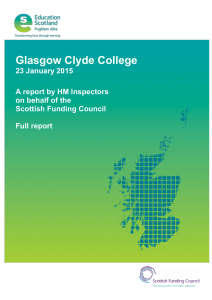 Glasgow Clyde College  23 January 2015 A report by HM Inspectors