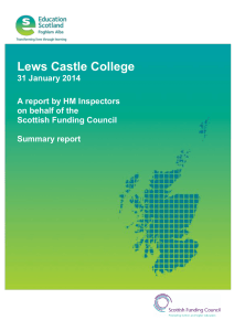 Lews Castle College  31 January 2014 A report by HM Inspectors