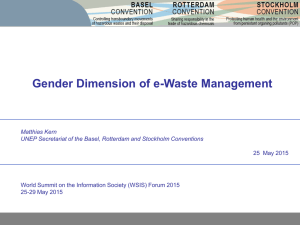 Gender Dimension of e-Waste Management Matthias Kern 25  May 2015