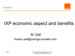 IXP economic aspect and benefits  M. Sall