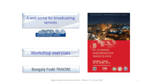 Workshop exercises A web portal for broadcasting services